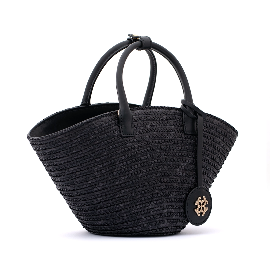 ADA Collection Leather-Trimmed Woven Tote Bag